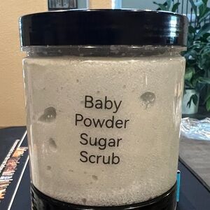 Hand Crafted Baby Powder Sugar Scrub - Blue